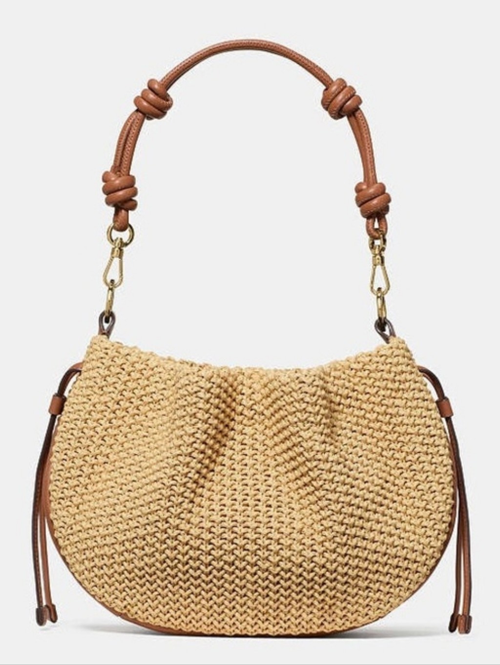 Kate Spade Pinch Straw Crossbody Bag, Natural Multi
